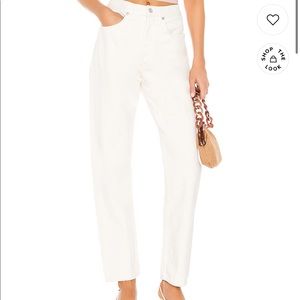 Agolde 90s mid rise loose fit jeans in paper